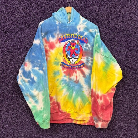 Grateful Dead Summer Tour tie dye hoodie size extra large - Picture 1 of 4